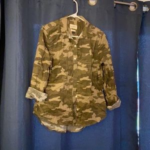 Camo button up shirt